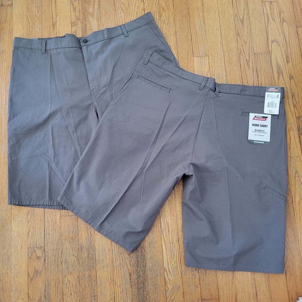2 Dickies 44 Work Short Gray Relaxed Fit Ripstop Cotton Outdoors Gift Summer
